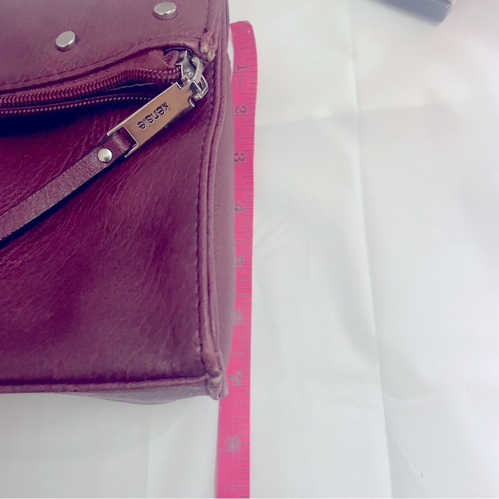 Kenzie studded Purse purple with many pockets, compartments, and stylish chain - Picture 8 of 13